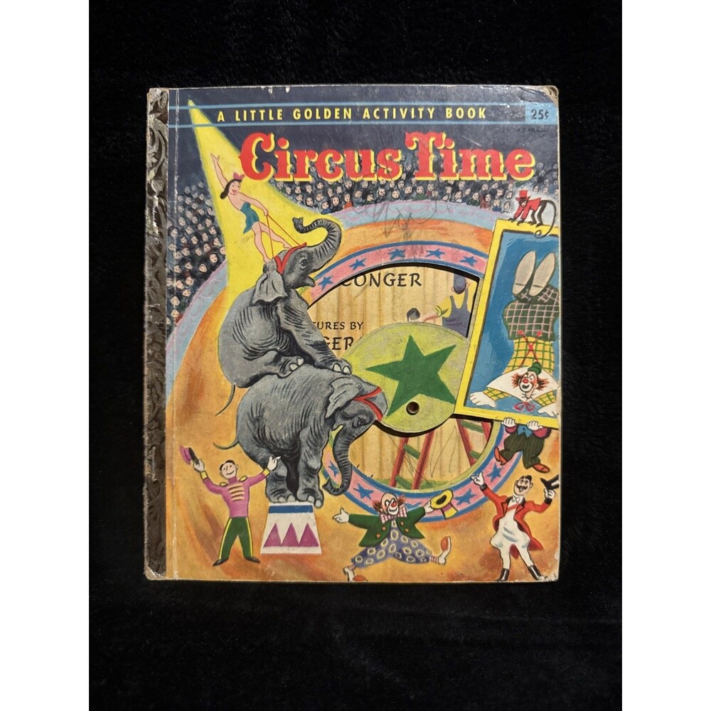 Vintage 1955 Circus Time A Little Golden Activity Book Mary Reed